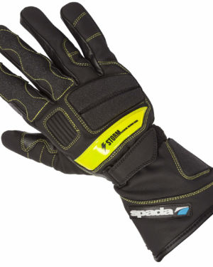 Spada Leather Gloves Storm WP Black/Fluo - Size X Large