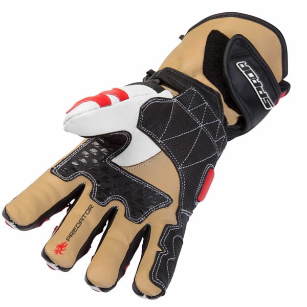 Spada Leather Gloves Predator II Black/Red - Size Medium