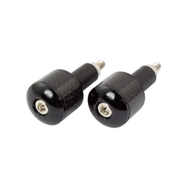 Bike It Black 18mm Bar Ends With Carbon Fibre Insert