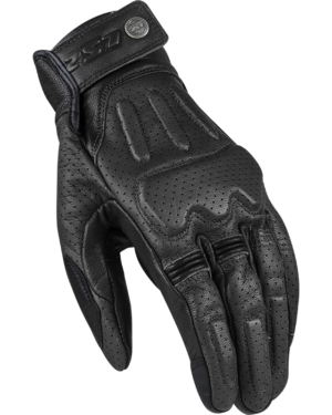 LS2 RUST MAN GLOVES BLACK LEATHER L