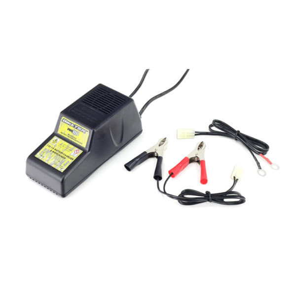 BikeTek Pro-3 Battery Charger 3 Pin 12V 1A - Male Connector Block