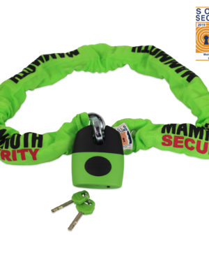 Mammoth Sold Secure Gold Approved 12mm x 1.2m Square Chain With Shackle Lock