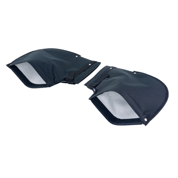 Bar Muffs Black Polyester Fleece Lining