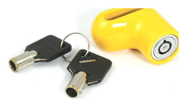 Mammoth Micro Yellow Disc Lock With 6mm Pin
