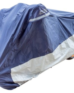 Bike It Deluxe Heavy Duty Rain Cover - Blue/Silver - Large Fits 750-1000cc   