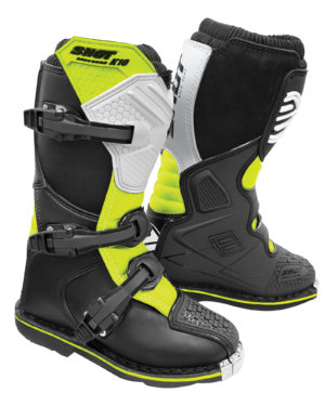 2020 Shot K10 2.0 MX Boots Kids - Black/White/Neon Yellow - UK 5 / EUR 38