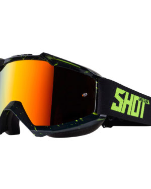 Shot Iris Scratch Black/Neon Yellow Glossy MX Goggles