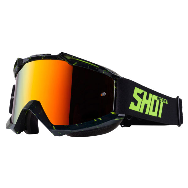 Shot Iris Scratch Black/Neon Yellow Glossy MX Goggles