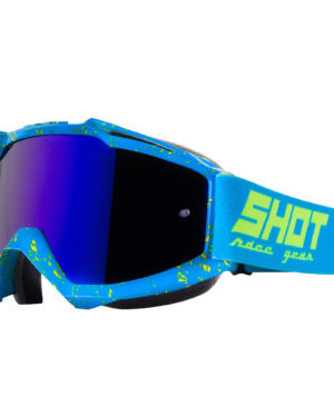 Shot Iris Scratch Blue/Neon Yellow MX Goggles