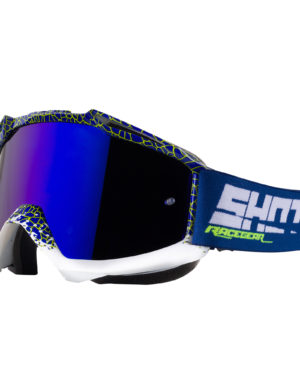 Shot Iris Dunke Blue/Neon Yellow Glossy MX Goggles