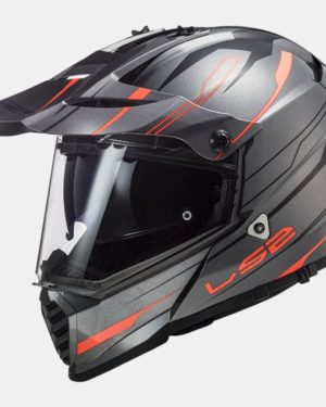 LS2 MX436 Pioneer Evo Knight Titanium Orange L