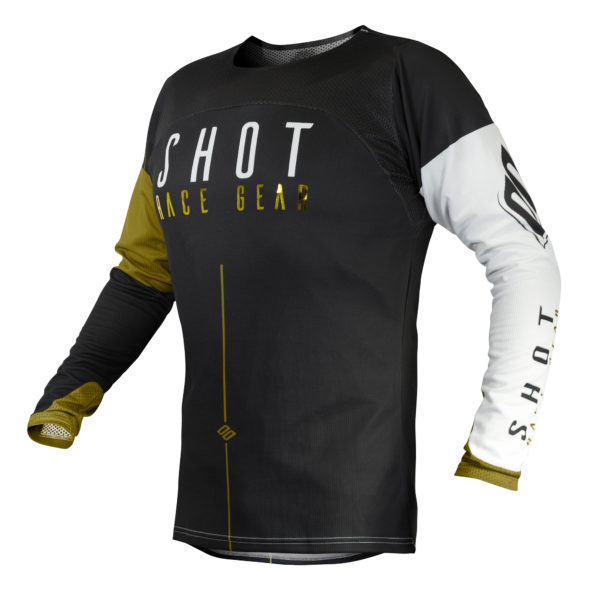 2020 Shot Aerolite MX Jersey Adult - Alpha Black Gold - M
