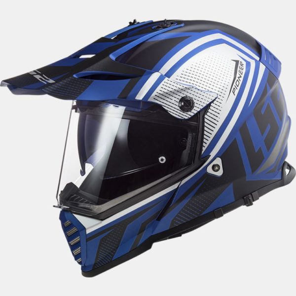 LS2 MX436 Pioneer Evo Master Matt Black Blue Large
