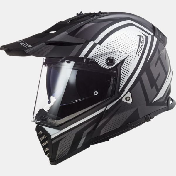LS2 MX436 Pioneer Evo Master Matt Titanium Large