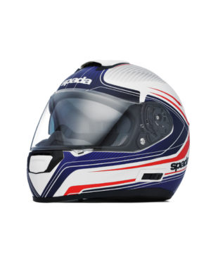 Spada SP16 Monarch Matt White/Red/Blue Helmet - Large